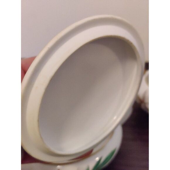 Vintage MCM Noritake China Canton Bamboo #5027  Creamer & Lidded Sugar Bowl Set - Picture 6 of 10